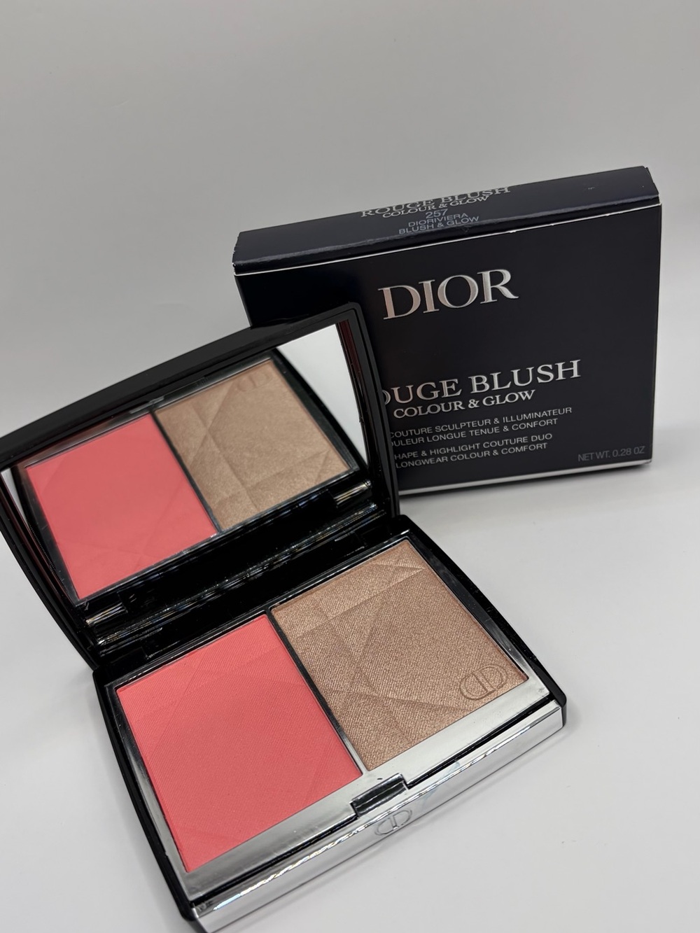 Dior Rouge Blush Duo — Vibrant Pink Blush with Golden Bronze Glow